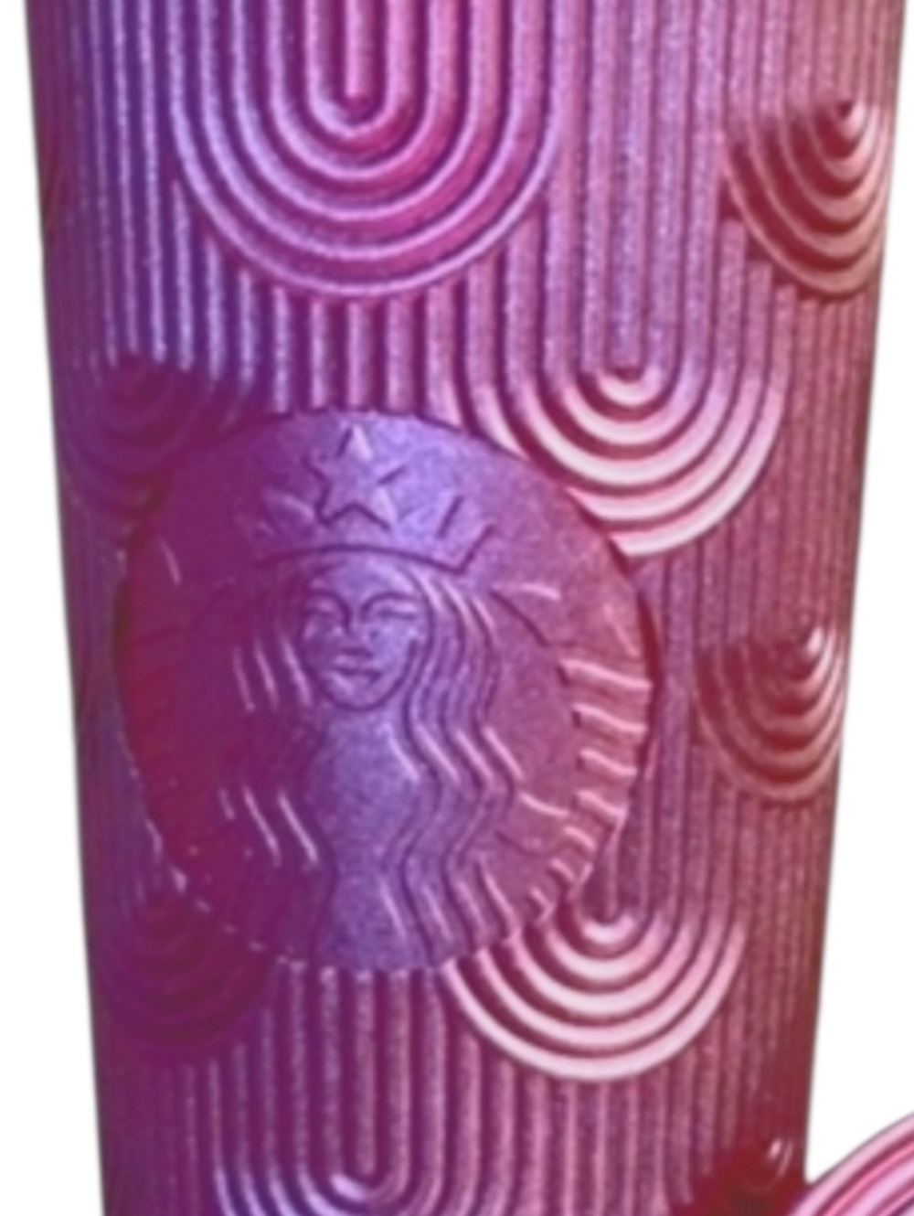 New 2024 Starbucks PURPLE Pearl Shell Mermaid Siren 24oz Tumbler Straw